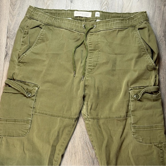 Evolution In Design Pants Mens 2XL 42x29 Green Cargo Jogger Tactical READ - Picture 2 of 13
